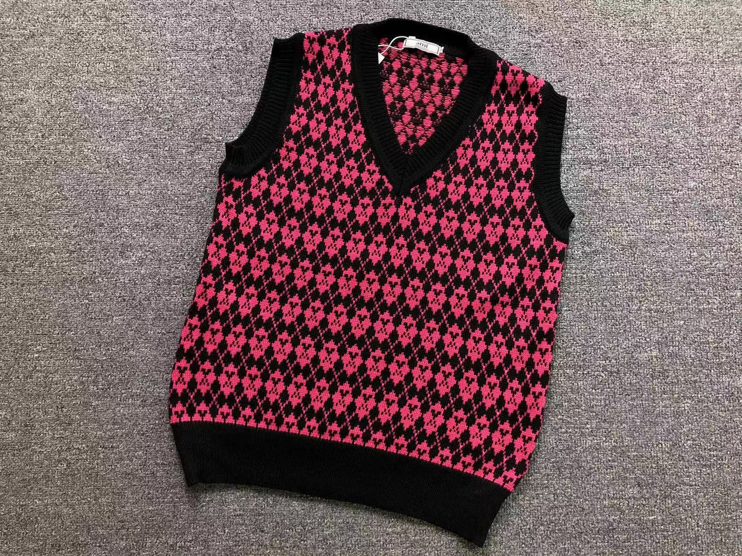 Suéter Colete AMI Paris Pattern Knit