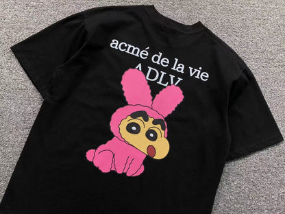 Camiseta ADLV Pink Bunny Cartoon Tee
