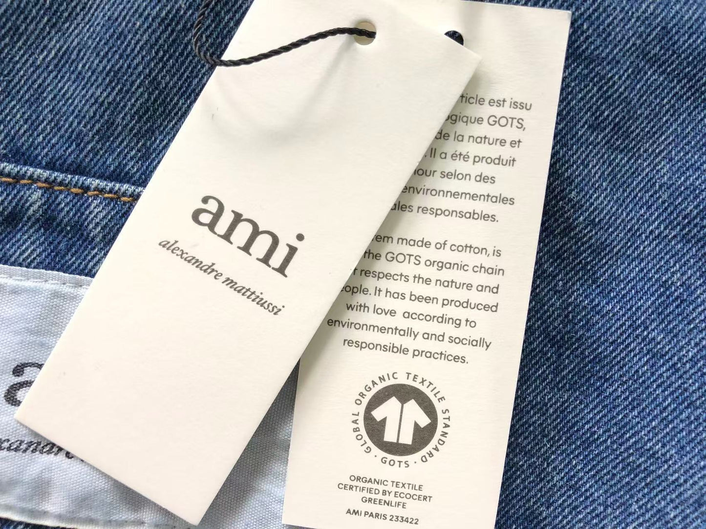Camisa AMI Paris Washed Denim Heart