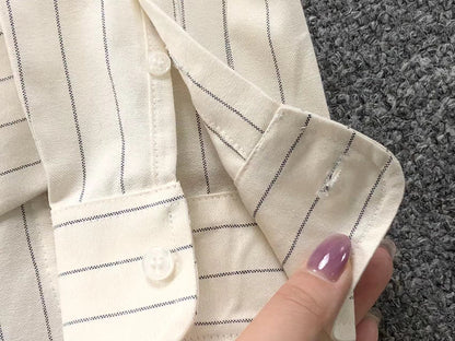 Camisa AMI Paris Striped Mini Heart Shirt