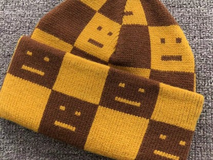 Touca Acne Studios Checkered Knit