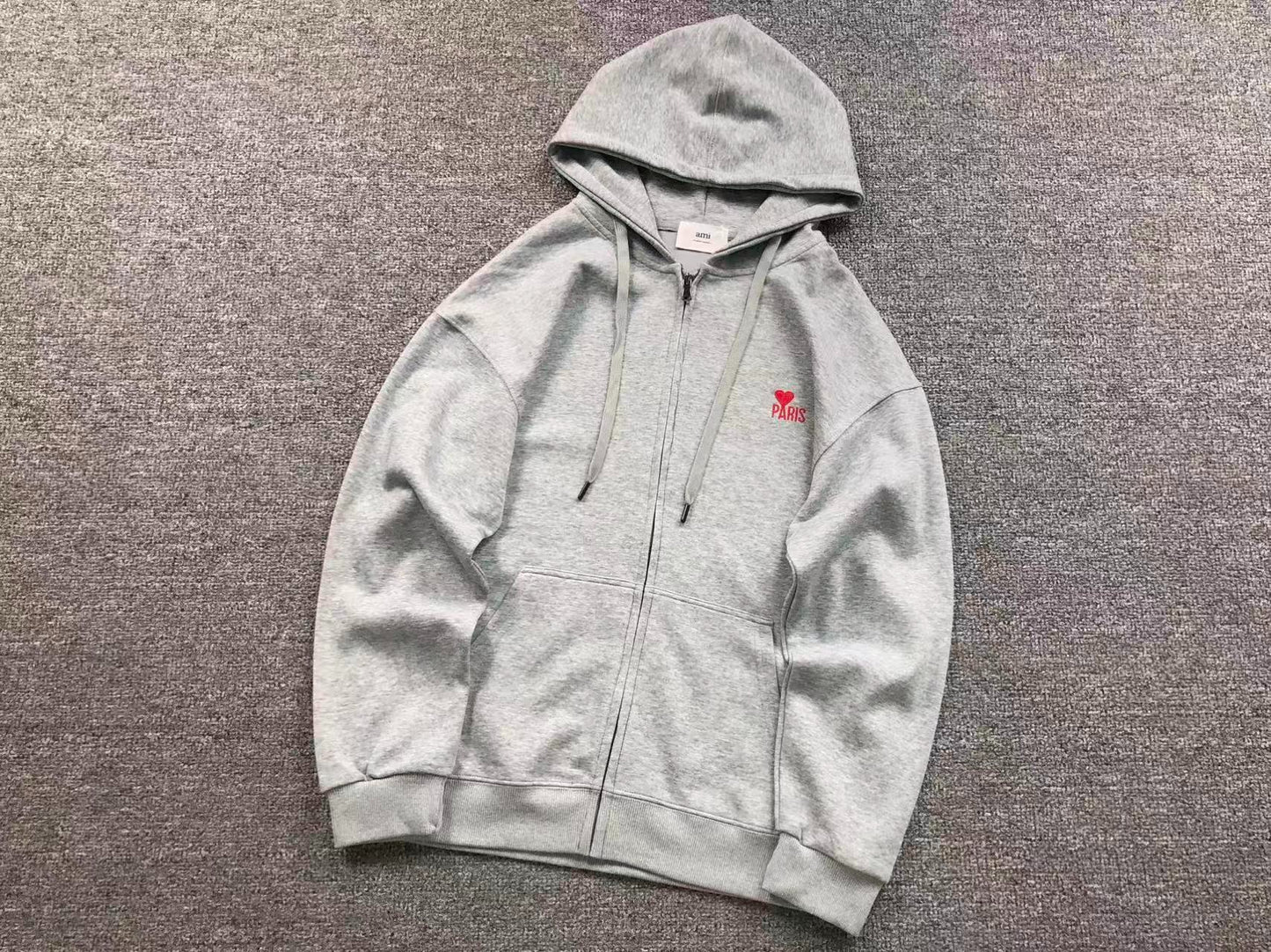 Moletom AMI Paris com Zíper Logo Coração Paris