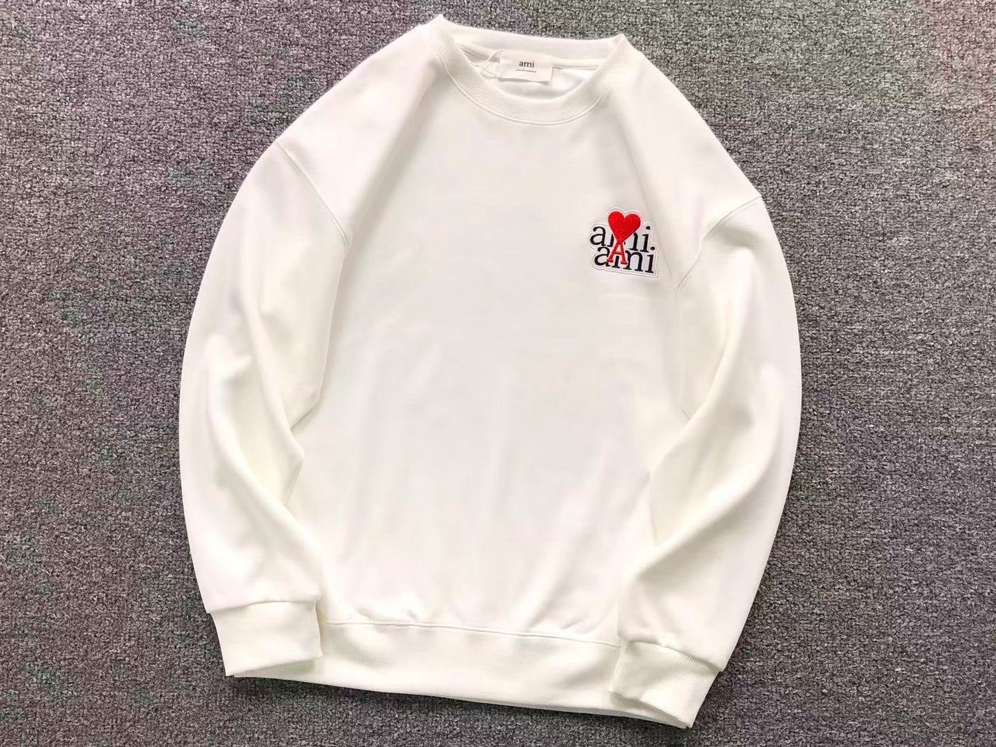 Moletom AMI Paris Ami de Cœur Script Logo Crewneck