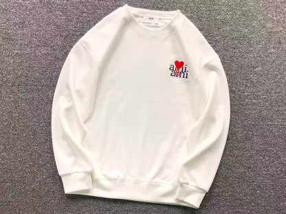 Moletom AMI Paris Ami de Cœur Script Logo Crewneck