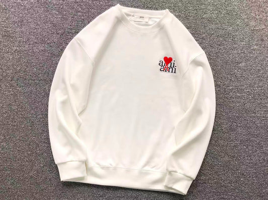 Moletom AMI Paris Ami de Cœur Script Logo Crewneck
