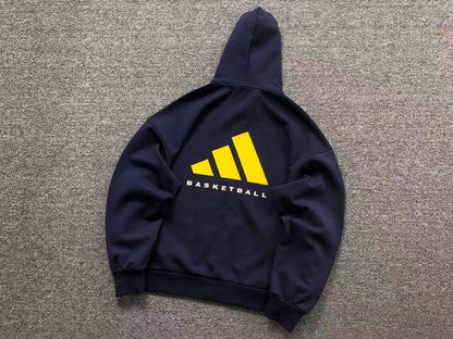 Moletom Adidas Basketball Back Logo Zip Hoodie