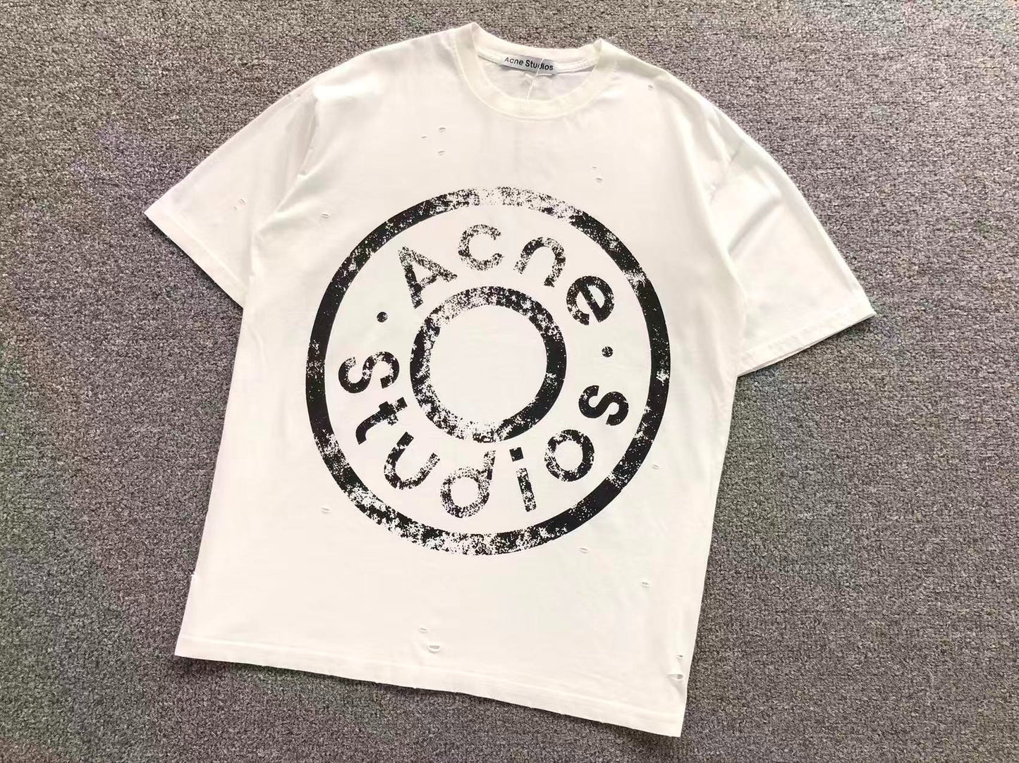 Camiseta Acne Studios Distressed Round Logo