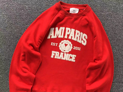 Moletom AMI Paris Varsity Logo Crewneck