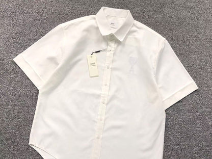 Camisa AMI Paris Tonal Big Heart Short Sleeve Shirt