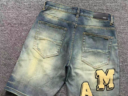Bermuda Jeans AMIRI Vintage Patch Distressed
