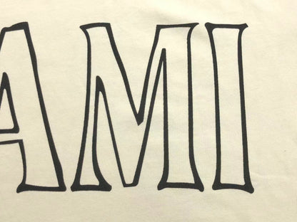 Camiseta AMI Paris Big Logo Oversized Cream