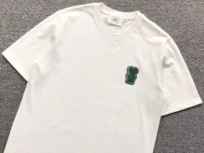 Camiseta AMI Paris Heart Patch Contrast Tee