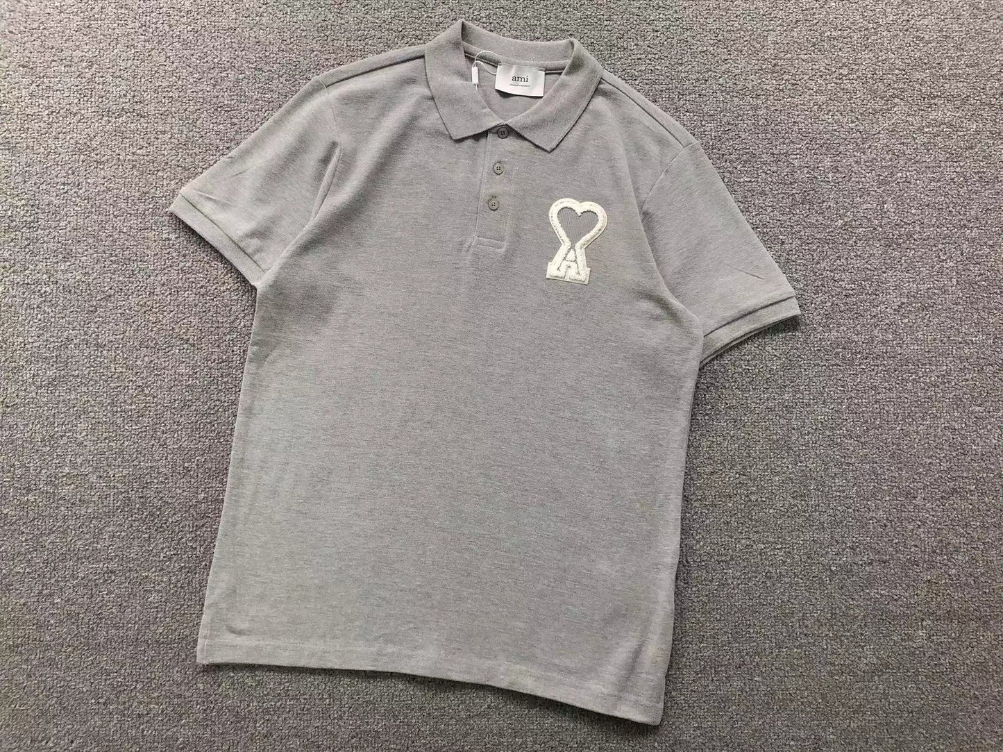 Camisa Polo AMI Paris Big Logo Patch