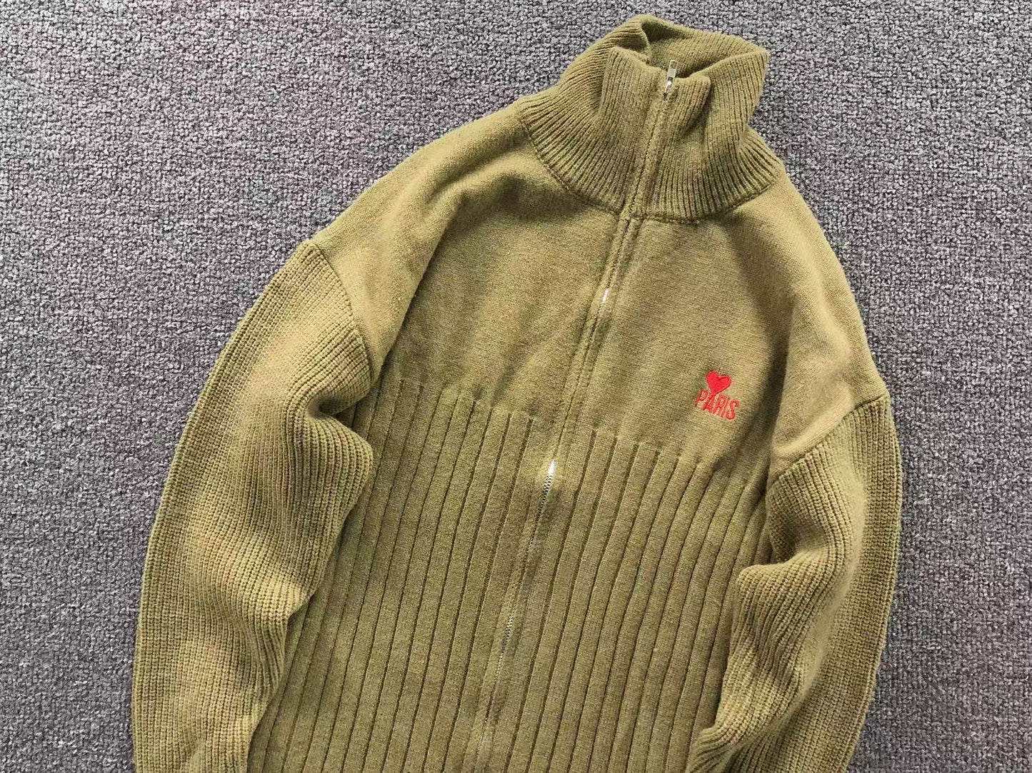 Suéter AMI Paris Gola Alta Zip