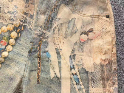 Calça Acne Studios Distressed Chain Wash