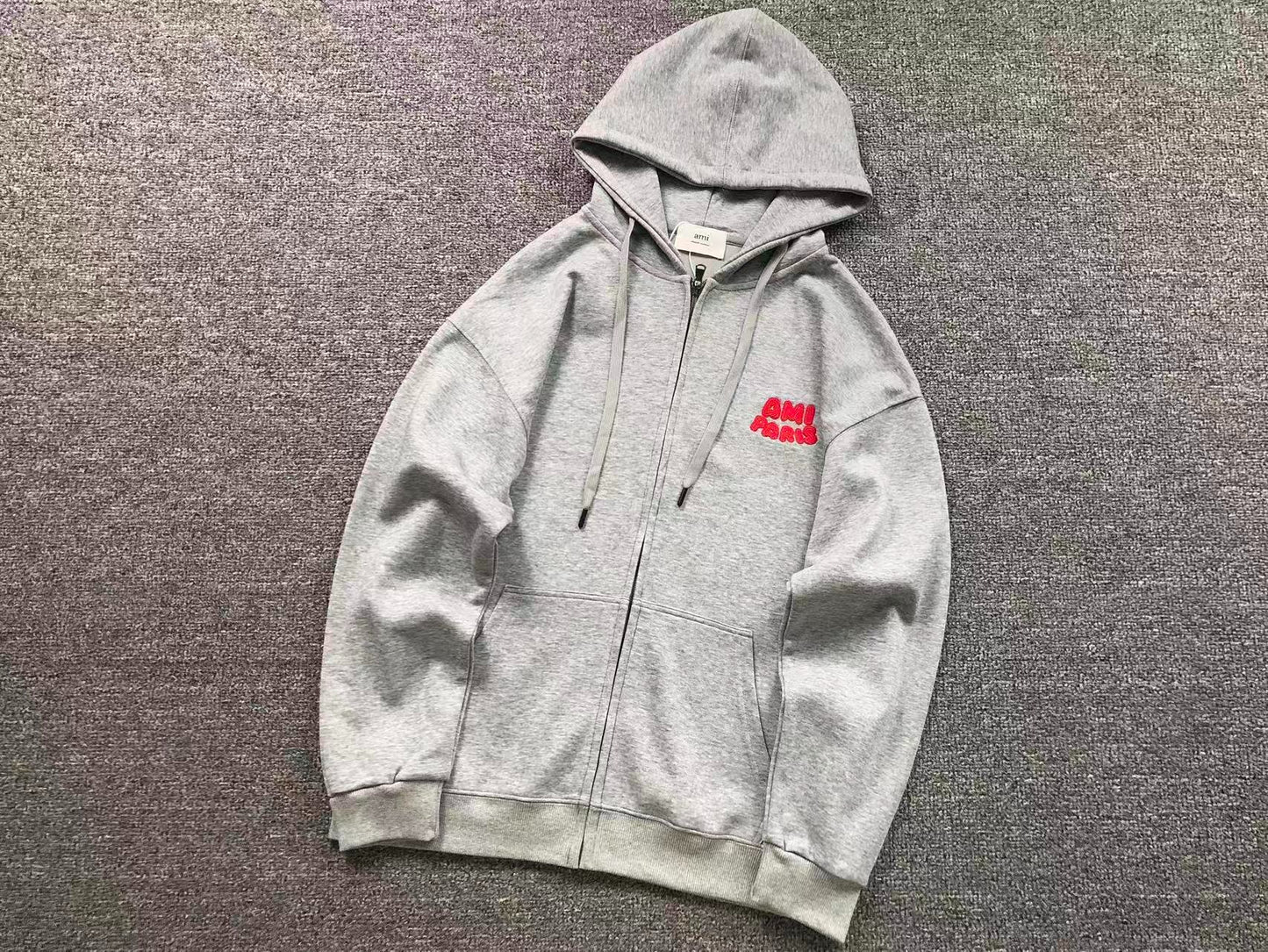Moletom AMI Paris com Zíper Logo Paris