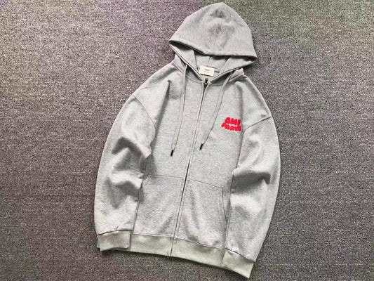 Moletom AMI Paris com Zíper Logo Paris
