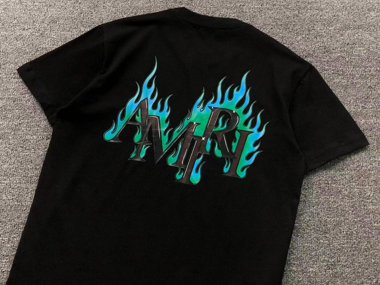 Camiseta AMIRI Blue Flames Logo