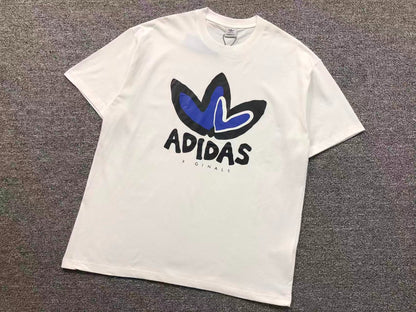 Camiseta Adidas Trefoil Blur Logo Off White