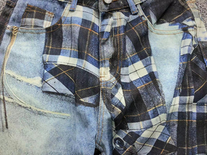 Calça Acne Studios Layered Flannel Denim