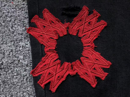 Calça AMIRI Bullet Hole Patch Black Denim