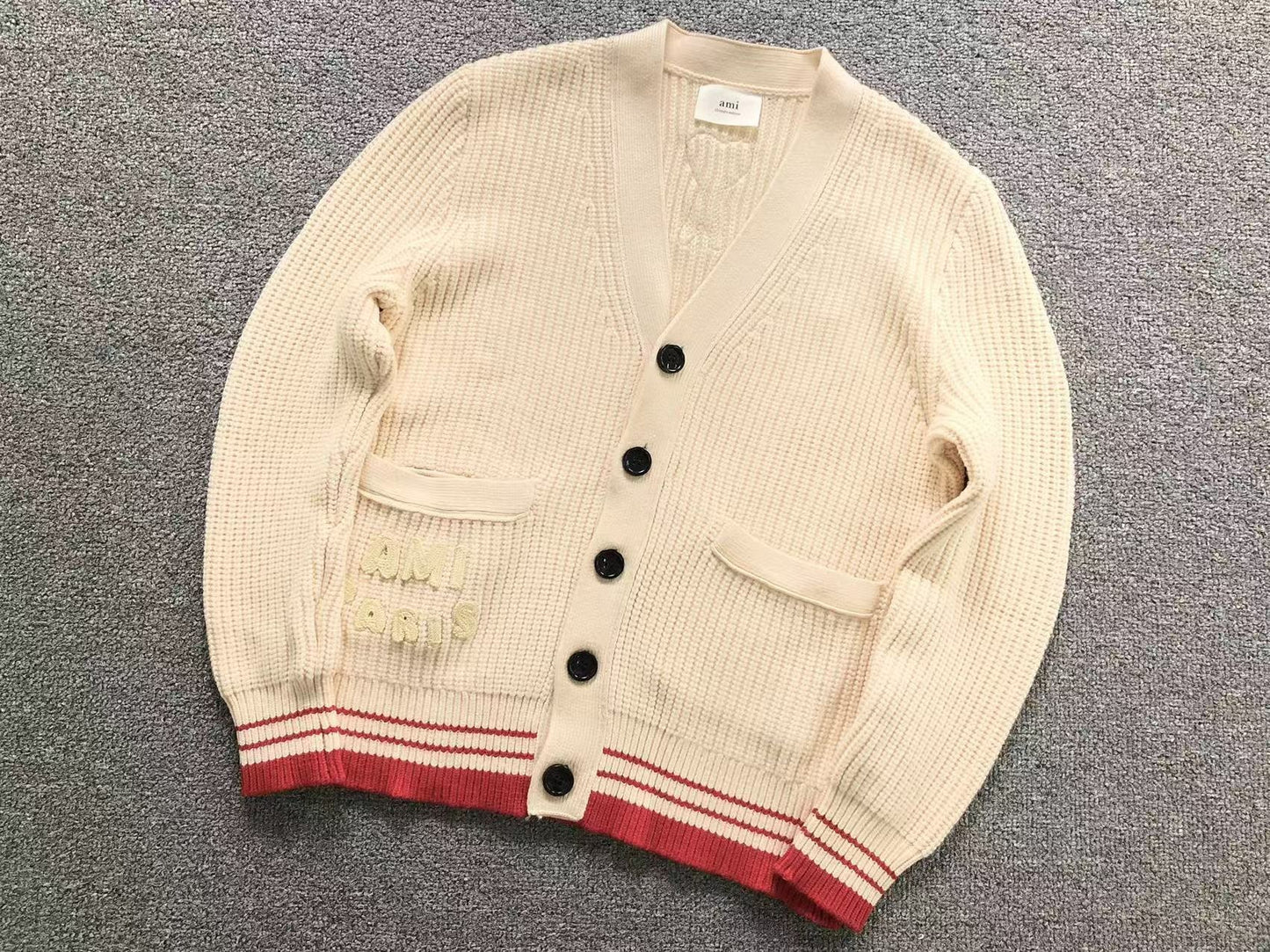 Suéter Cardigan AMI Paris Knit Textured