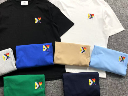 Camiseta AMI Paris Multicolor Heart Edition