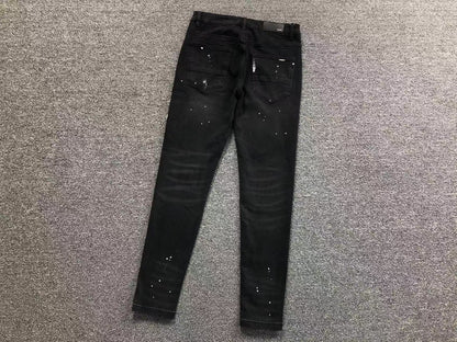 Calça AMIRI Patch Badge Black Denim
