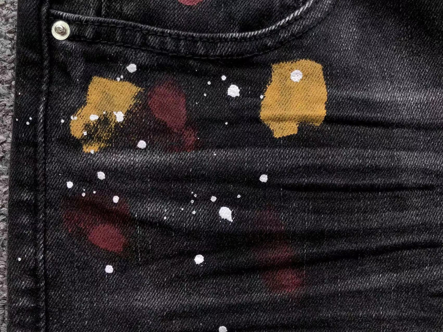 Calça AMIRI Paint Splatter Black