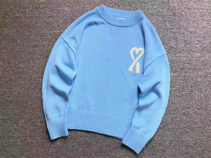 Suéter AMI Paris Logo Coração Essential