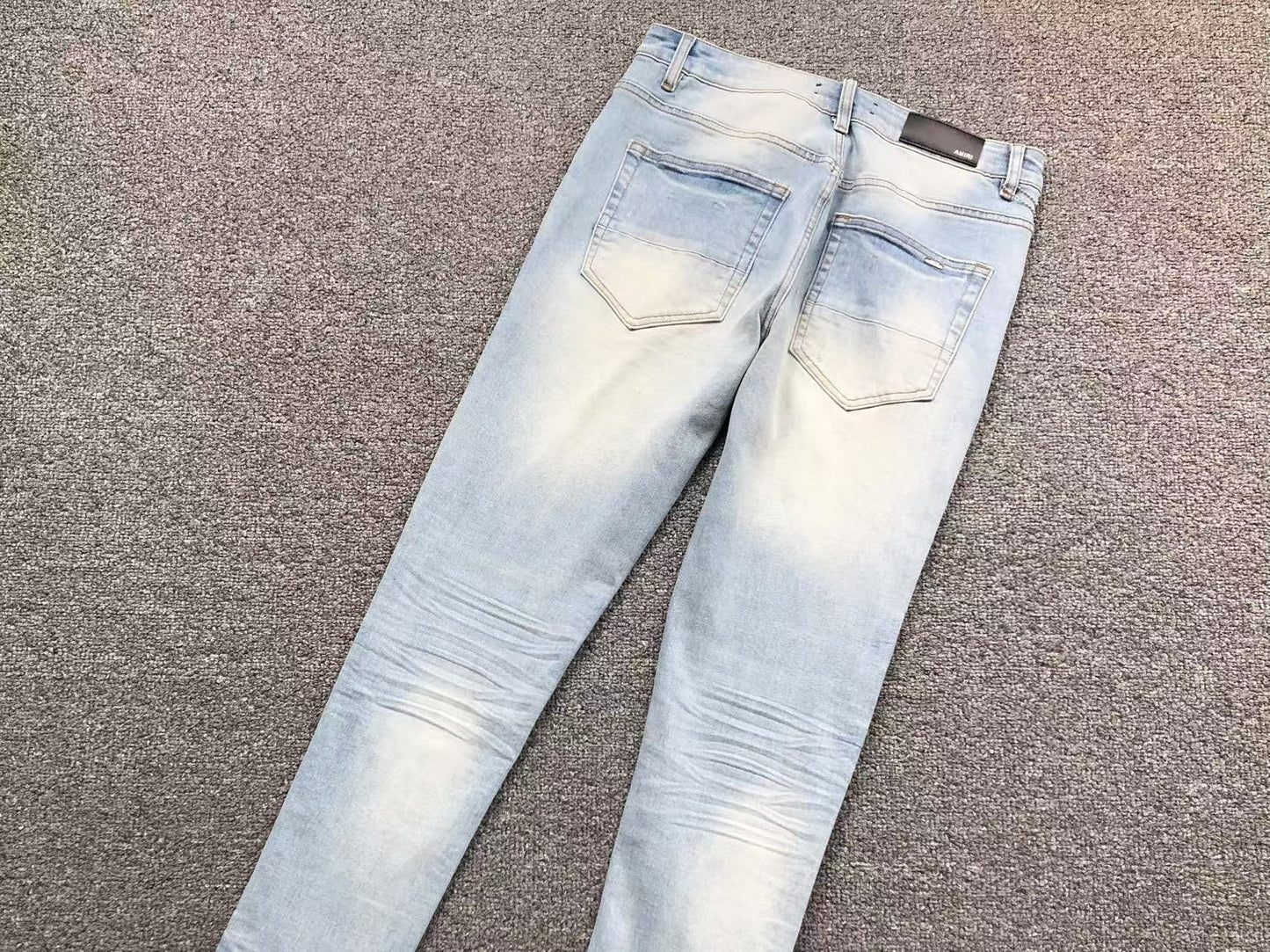 Calça AMIRI Star Patch Light Blue Denim