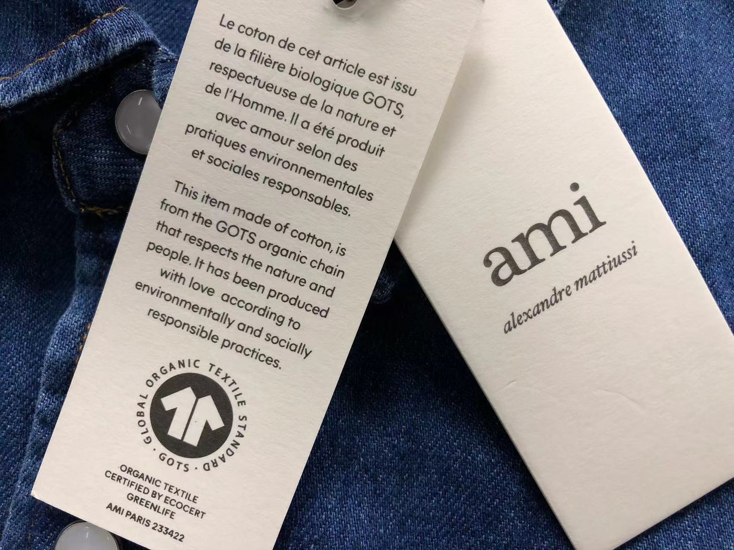 Camisa AMI Paris Denim Heart Classic