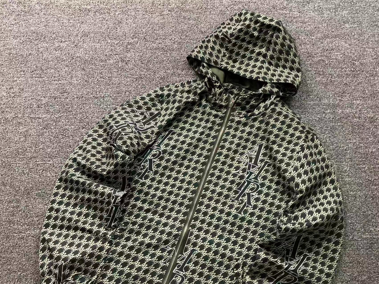 Jaqueta AMIRI Monogram Houndstooth Zip