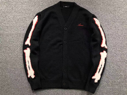 Suéter Cardigan AMIRI Sleeve Bone Signature