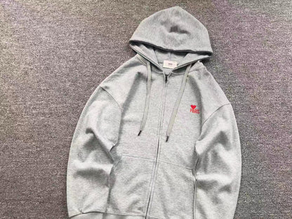 Moletom AMI Paris com Zíper Logo Coração Paris