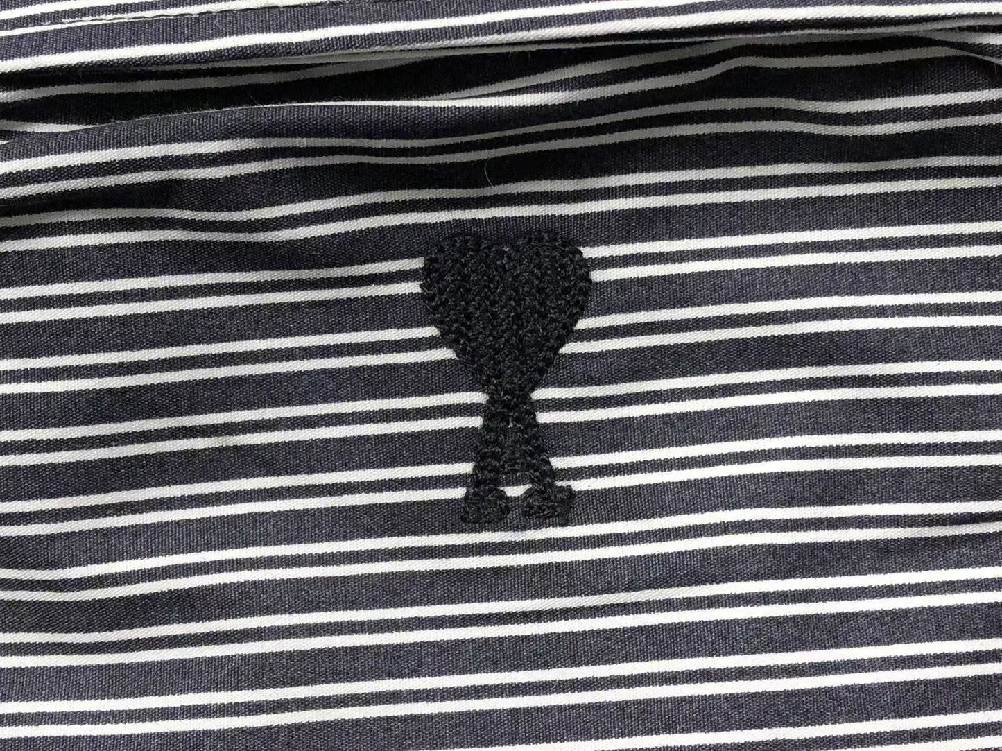 Camisa AMI Paris Striped Short Sleeve