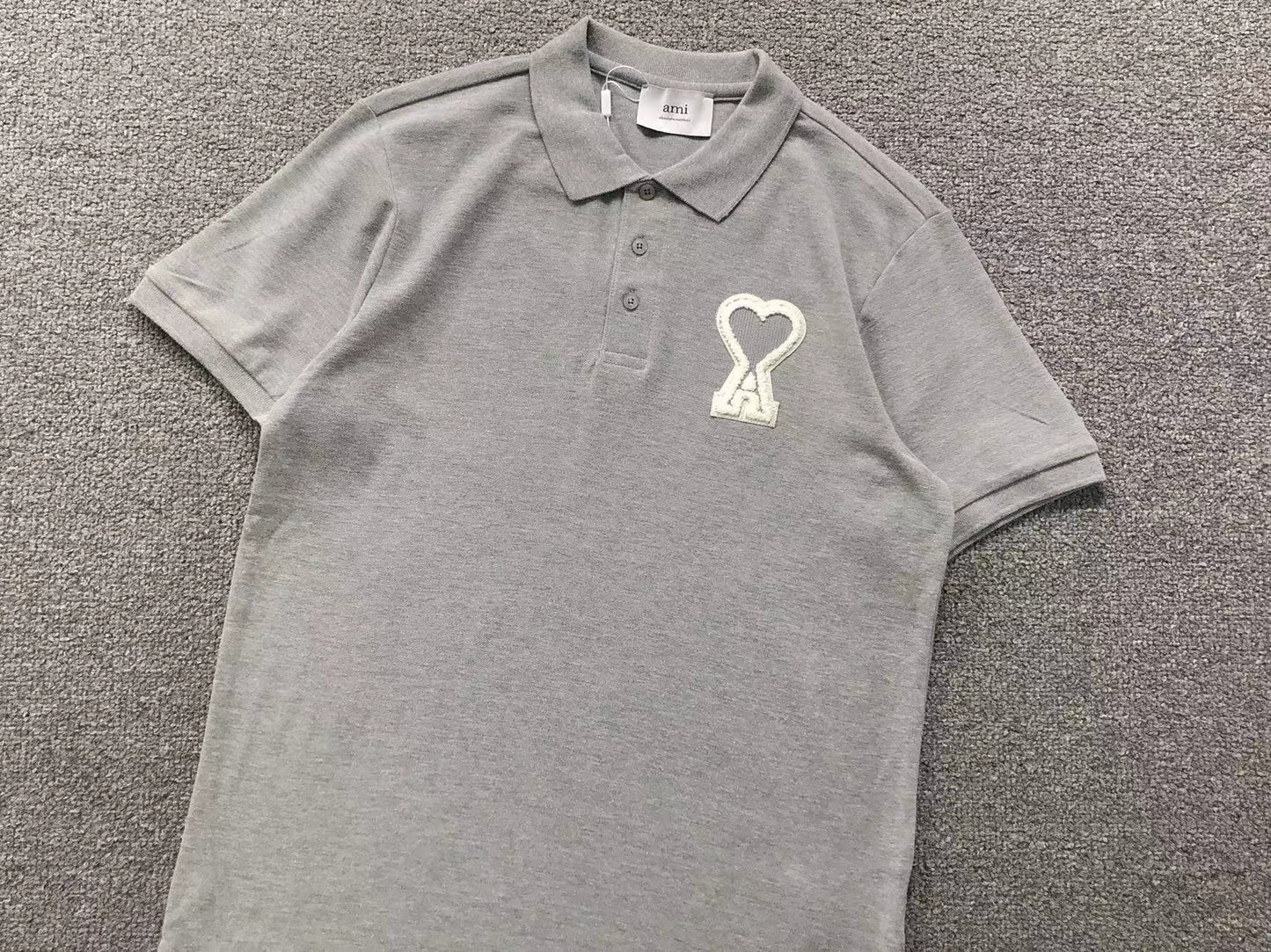 Camisa Polo AMI Paris Big Logo Patch