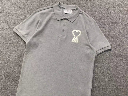 Camisa Polo AMI Paris Big Logo Patch