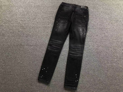 Calça AMIRI Heavy Destroyed Black Denim