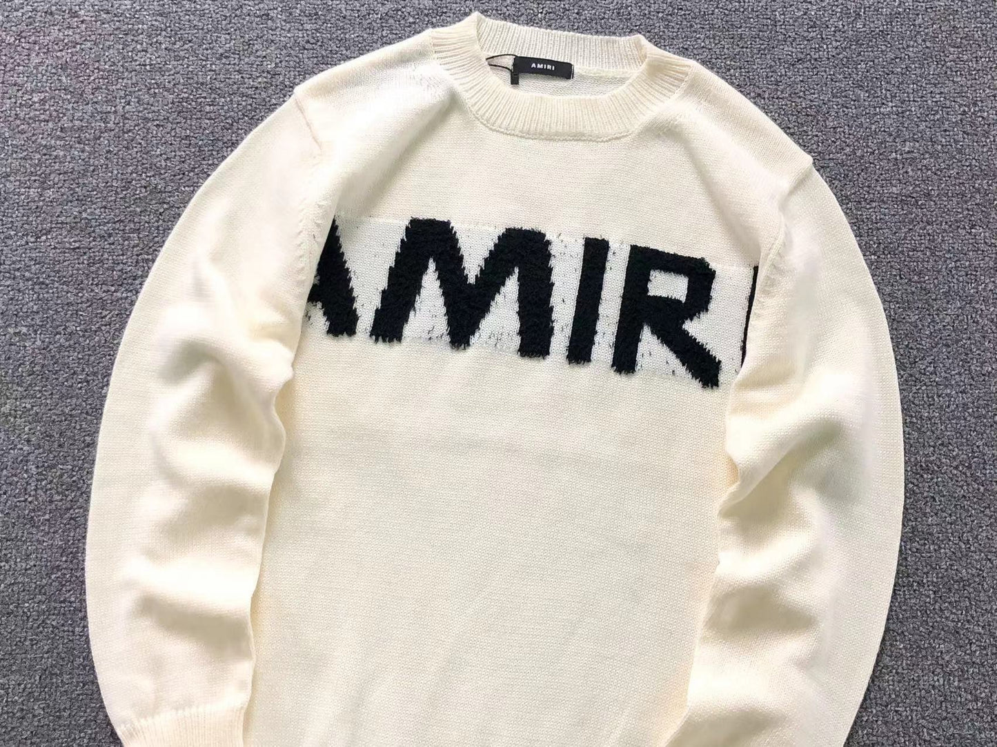 Suéter AMIRI Brush Logo Distressed