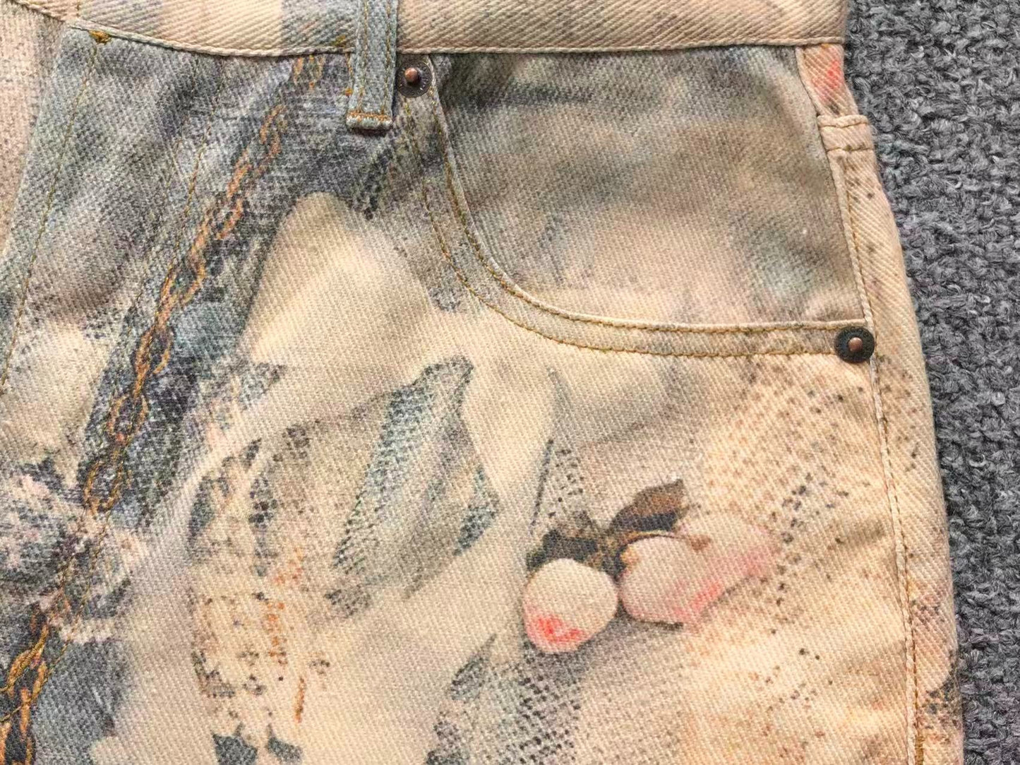 Calça Acne Studios Distressed Chain Wash