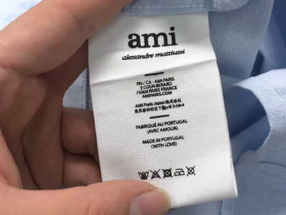 Camisa AMI Paris Big Heart Tonal Blue