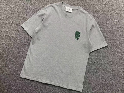 Camiseta AMI Paris Heart Patch Contrast Tee
