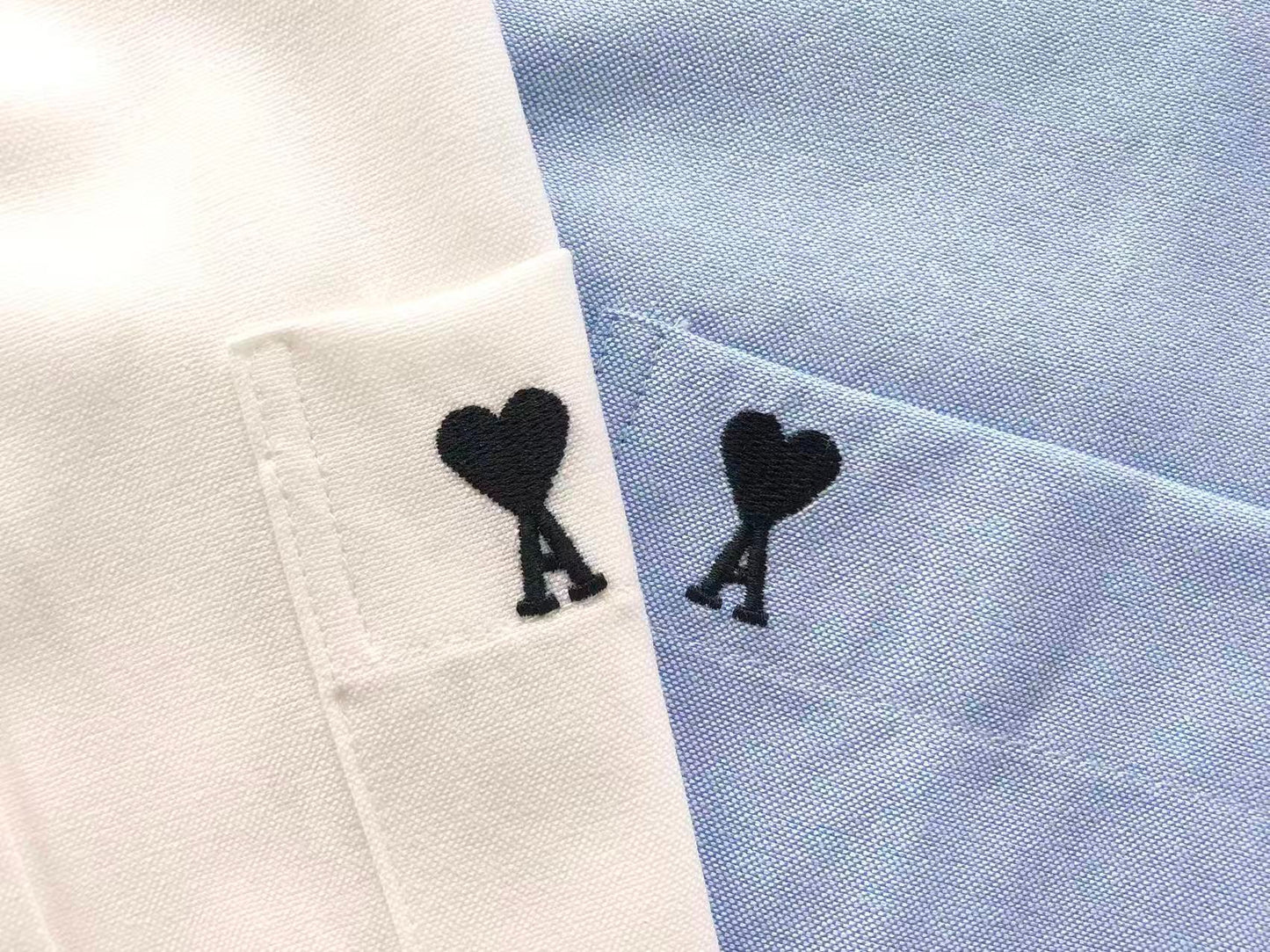 Camisa AMI Paris Classic Heart Oxford