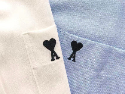 Camisa AMI Paris Classic Heart Oxford