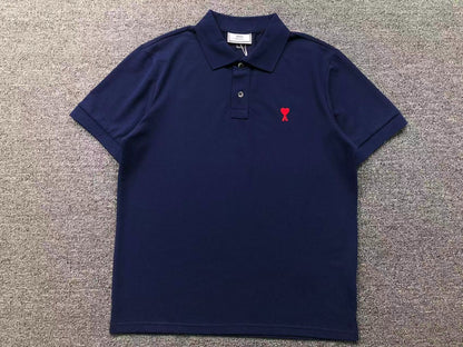 Camisa Polo AMI Paris Heart Logo Classi
