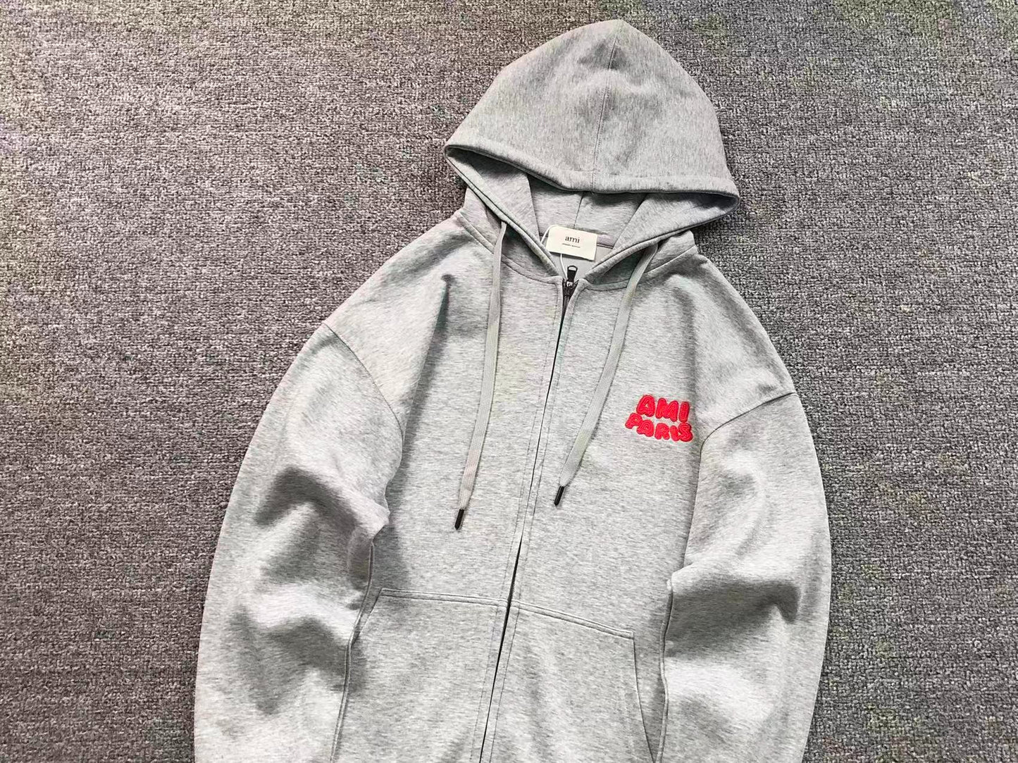 Moletom AMI Paris com Zíper Logo Paris