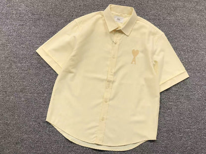 Camisa AMI Paris Tonal Big Heart Short Sleeve Shirt