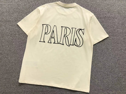 Camiseta AMI Paris Big Logo Oversized Cream