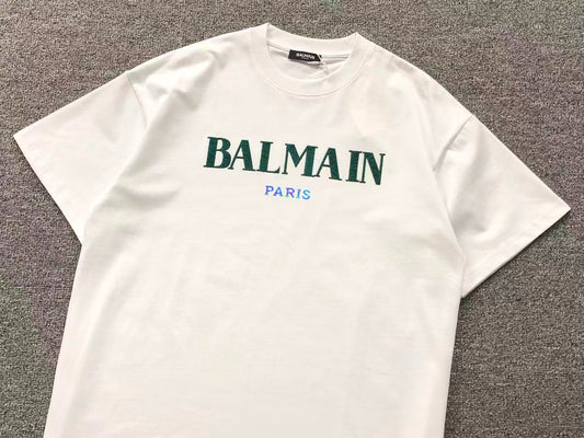 Camiseta Balmain Logo Paris Bordado